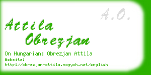 attila obrezjan business card